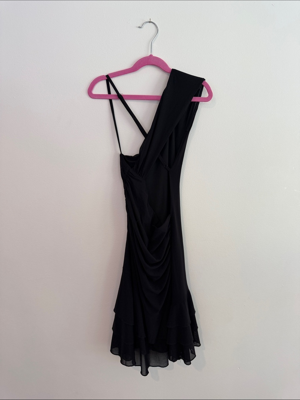 Peppermayo Black One-Shoulder Ruffled Hem Dress - Picture 3 of 4